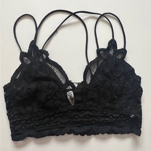 Black lace bralette